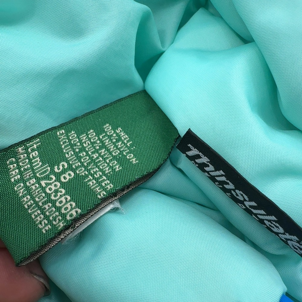 LL Bean Ski Jacket Kids S 8 Blue Nylon Thinsulate Tek2 Insulated Winter Outdoor - Picture 7 of 9